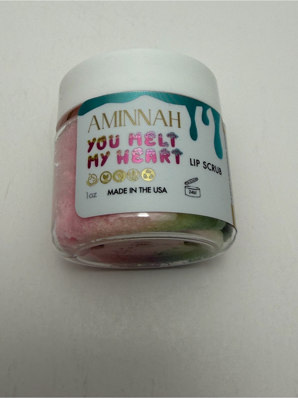 AMINNAH You Melt My Heart Lip Scrub - Pink